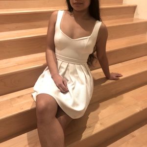 Topshop White Mini Dress with Back Cutouts